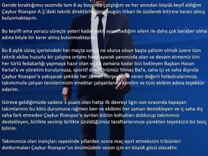 Okan Buruk, Çaykur Rize'den ayrıldı