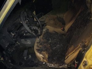 Kastamonu’da seyir halindeki araç yandı
