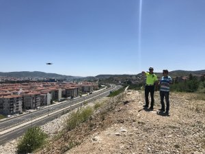 Bozüyük’te drone ile trafik denetimi yapıldı
