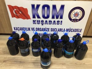 Kuşadası’nda kaçak içki operasyonu