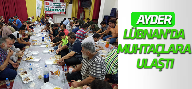 AYDER Lübnan’daki muhtaçlara ulaştı