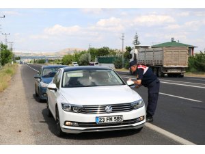 Elazığ'da "drone" destekli trafik denetimi