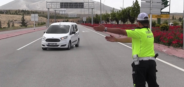 Konya'da bayram trafiğine yoğun denetim