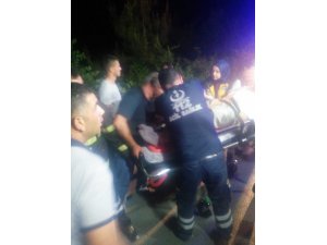 Uçuruma yuvarlandı korna çalarak kurtarılmayı bekledi