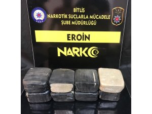 Bitlis’te 4 kilo 127 gram eroin ele geçirildi