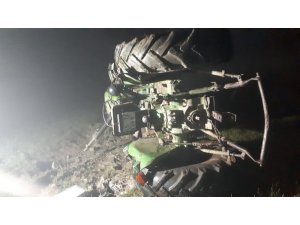 Traktör devrildi: 1 ölü