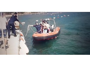 Akrep sokan kadının imdadına Sahil Güvenlik yetişti