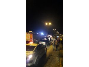 Seyir halindeki araç alev aldı