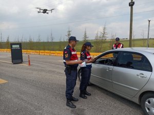 Eskişehir’de drone ile trafik denetimi