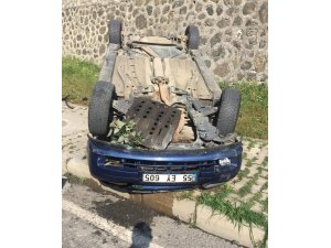 Samsun’da otomobil takla attı: 1 yaralı