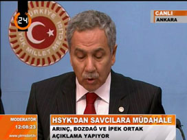 Arınç: Türkiye yargıçlar devleti değil
