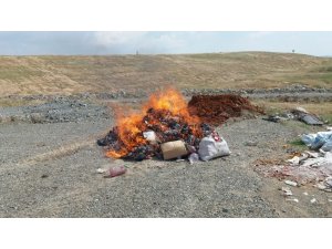 Operasyonlarda yakalanan kaçak ürünler imha edildi