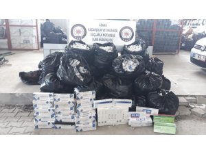 Çay görünümlü kaçak sigara sevkıyatı polise takıldı