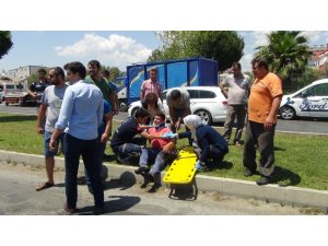 Yola dökülen yağ kaza yaptırdı