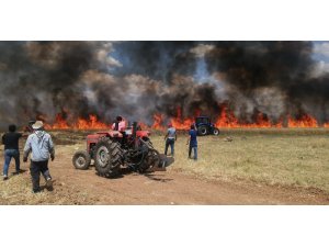 Diyarbakır’da 70 dönüm ekili arazi kül oldu