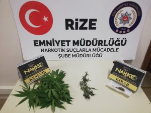 Rize’de uygulama noktasında uyuşturucu ele geçirildi