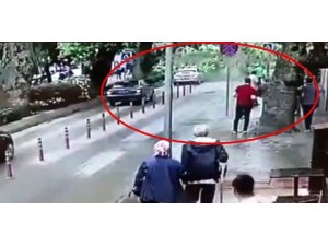 Fırtınanın asırlık çınar ağacını devirme anı güvenlik kamerasında