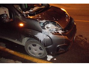 Aracın çaptığı yaya ağır yaralandı