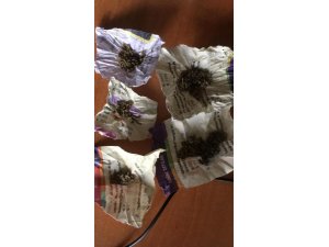 Test kağıtlarına sardılar, polisi fark edince aracın camından attılar