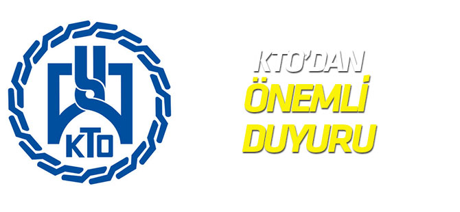 Konya Ticaret Odası'ndan önemli duyuru