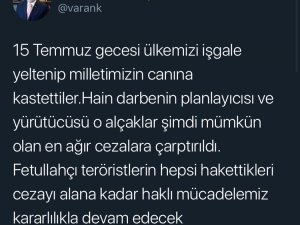 Bakan Varank’tan Çatı Davası paylaşımı