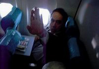 Fırtına uçakta böyle görüntülendi