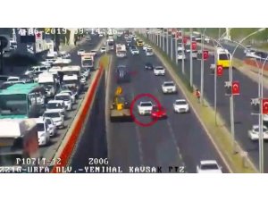 Mobese makas atan aracı tespit etti, sürücüye bin lira ceza kesildi