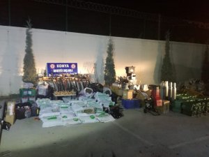 Konya'da uyuşturucu imalatı yapılan villaya operasyon