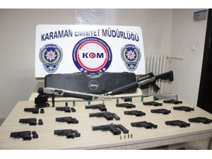 Karaman’da kaçak silah operasyonu