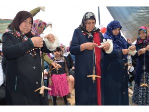 "En güzel kirmanı eğirmek" için ter döktüler