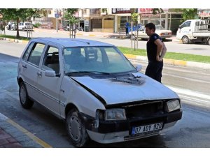 Seyir halindeyken yandı