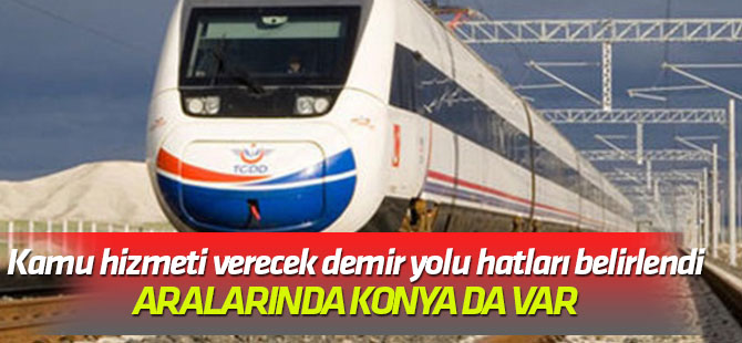 Kamu hizmeti verecek demir yolu hatları belirlendi