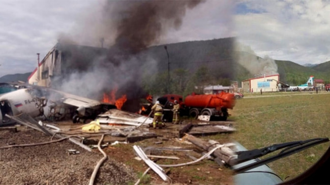 Pilotlar öldü... Yolcu uçağı pistten çıkıp binaya çarptı!
