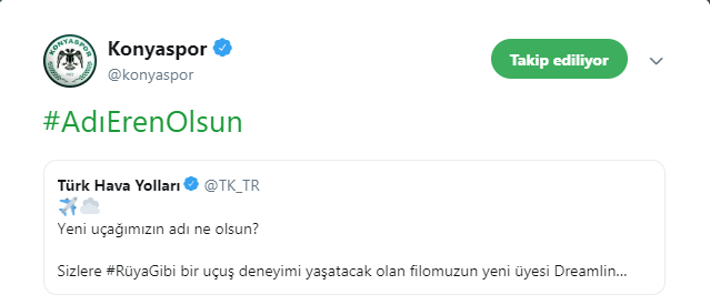 Konyaspor’dan Eren Bülbül paylaşımı