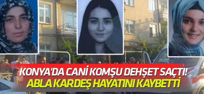 Konya'da cani komşu dehşet saçtı