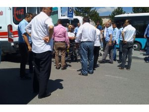 Halk otobüsünün çarptığı yaşlı adam yaralandı