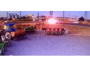 Kamyonete arkadan çarpan otomobil alev topuna döndü: 4 yaralı