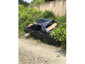 Otomobil şarampole uçtu: 1 yaralı