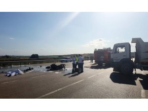 Motosiklet sürücüsü yanarak can verdi