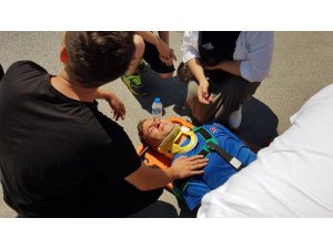 Gemlik’te motor kazası ucuz atlatıldı