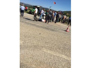 Yolun karşısına geçerken otomobil çarpan yaya ağır yaralandı