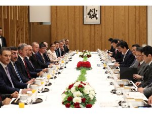 Cumhurbaşkanı Erdoğan, Japonya Başbakanı Abe ile çalışma yemeğine katıldı