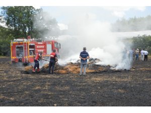Tokat’ta buğday tarlasında korkutan yangın