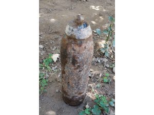 Manisa'da üzüm bağında eski top mermisi bulundu