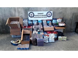 Edremit’te polisten kaçak sigara operasyonu