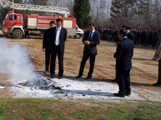 Doğanhisar'da yangın tatbikatı