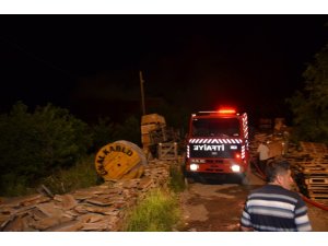 Nazilli’de palet imalathanesinde yangın