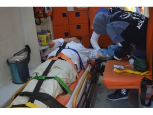 İnşaat boşluğuna düşen yaşlı adam böyle kurtarıldı