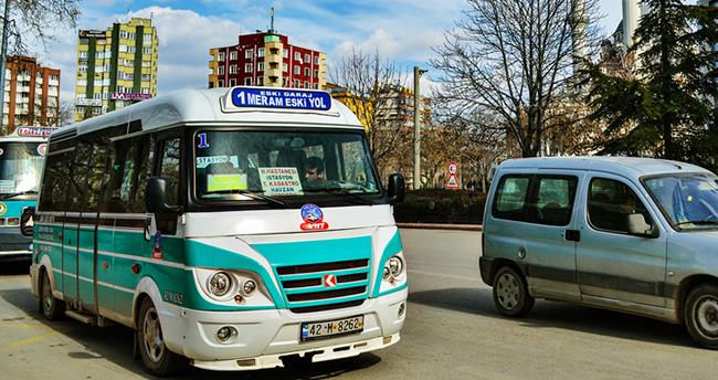 Konya'da minibüs ücretlerine zam geldi!