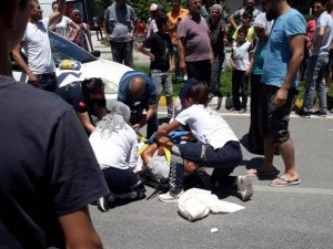 Otomobilin çarptığı adam metrelerce öteye savruldu